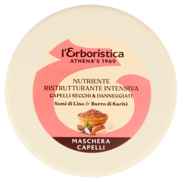 l'Erboristica Maschera Capelli Nutriente Ristrutturante Intensiva Semi di Lino&Burro di Karitè 200ml