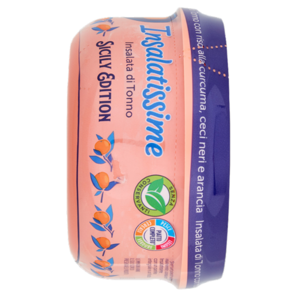 Rio mare Insalatissime Insalata di Tonno Sicily Edition con riso alla curcuma,ceci neri,arancia 200g