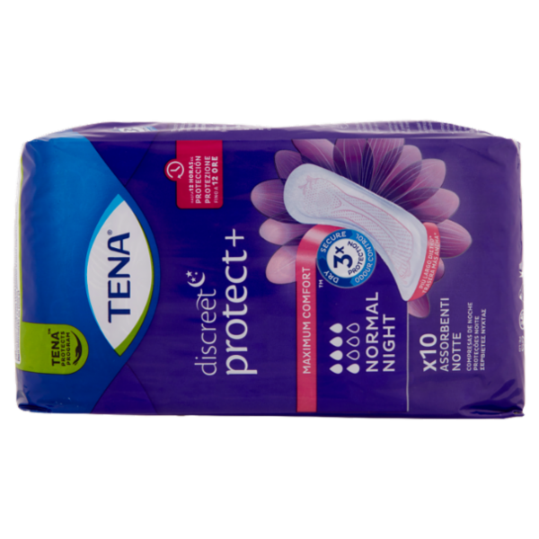 Tena discreet protect+ Normal Night Assorbenti Notte 10 pz
