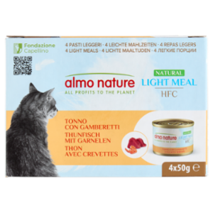 Almo Nature Natural Light Meal HFC Tonno e Gamberetti 4 x 50 g