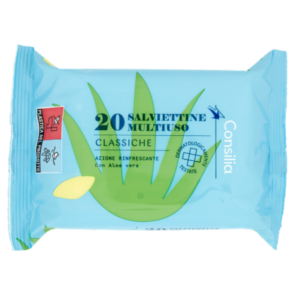 Consilia Salviettine Multiuso con Aloe 20 pezzi