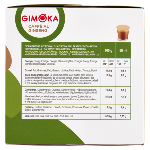 Gimoka Caffè al Ginseng Compatibile Nescafè* Dolce Gusto* 30 Capsule 216 g