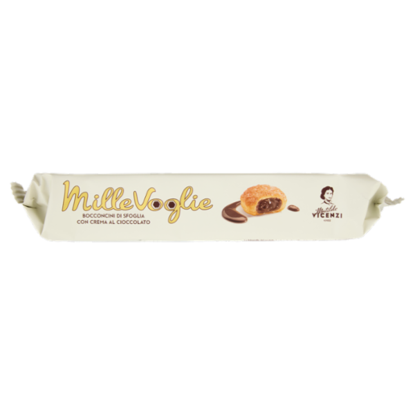Matilde Vicenzi MilleVoglie Bocconcini di Sfoglia con Crema al Cioccolato 100 g