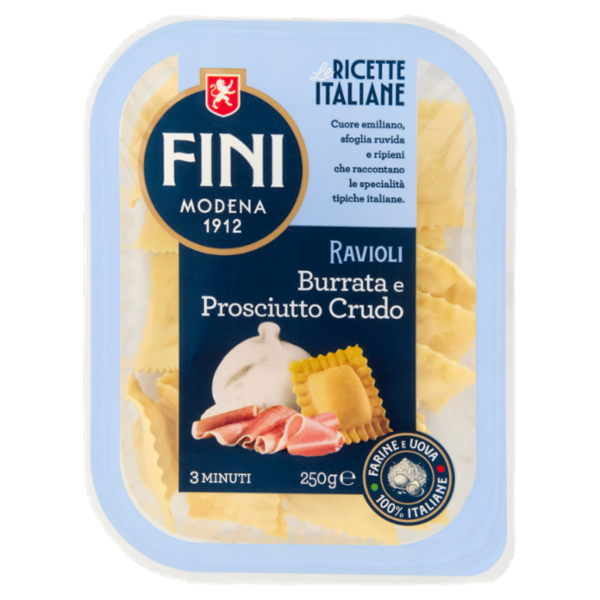 Fini Ravioli Burrata e Prosciutto Crudo 250 g