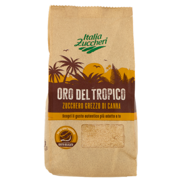 Italia Zuccheri - Oro del Tropico Zucchero Grezzo di Canna 1 Kg