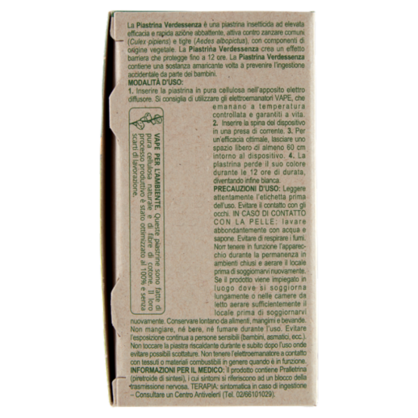 VAPE Elettroemanatore Piastrine Verdessenza + 6 Ricariche