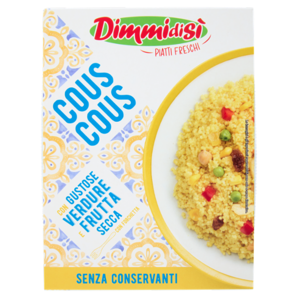 DimmidiSì Piatti Freschi Cous Cous con Gustose Verdure e Frutta Secca 200 g