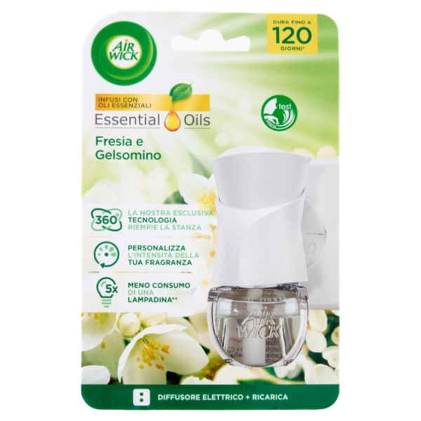 Air Wick Diffusore Elettrico Fresia e Gelsomino Profumatore per Ambienti 19 ml