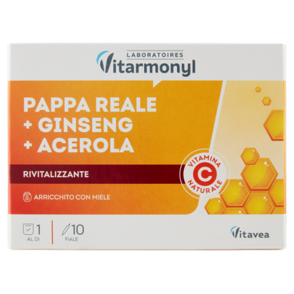Laboratoires Vitarmonyl Pappa Reale + Ginseng + Acerola 10 Fiale 100 ml