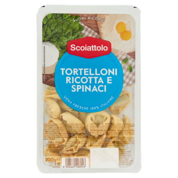 Scoiattolo Buoni Ricordi Tortelloni Ricotta e Spinaci 200 g