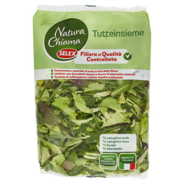 Selex Natura Chiama Insalata Tutteinsieme Lavata e Pronte per il Consumo 200 g