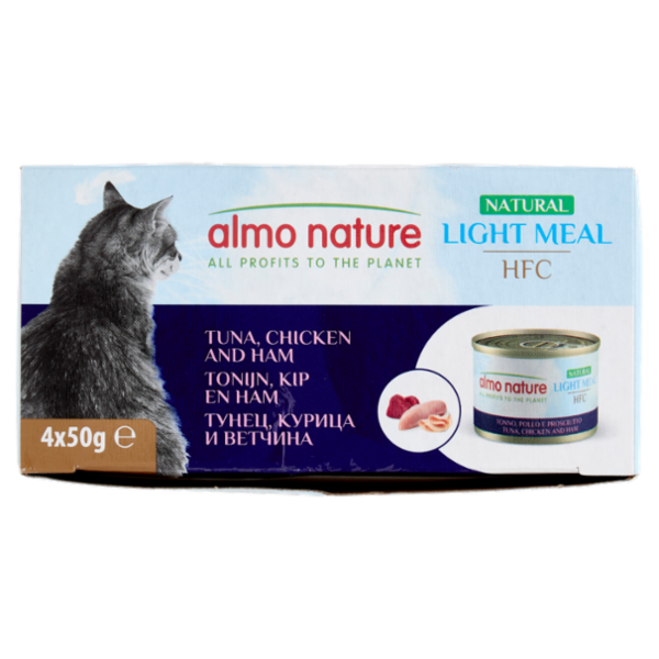 almo nature Natural Light Meal HFC Tonno, Pollo e Prosciutto 4 x 50 g