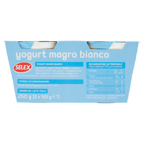 Selex Yogurt Magro Bianco 2x125 g