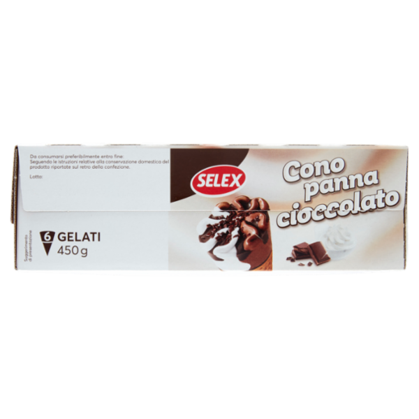 Selex 6 Coni di Gelato Panna e Cioccolato 450 g