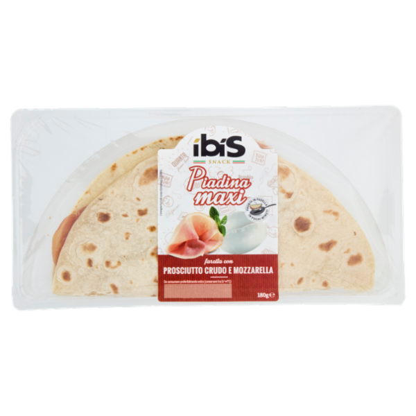 ibis Snack Piadina maxi farcita con Prosciutto Crudo e Mozzarella 180 g
