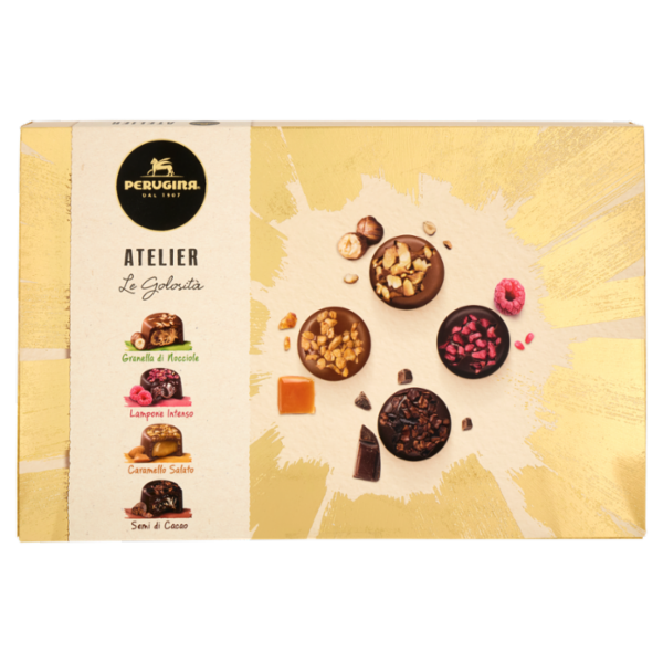 PERUGINA Atelier le Golosità Cioccolatini Assortiti Scatola Regalo Natale 398g