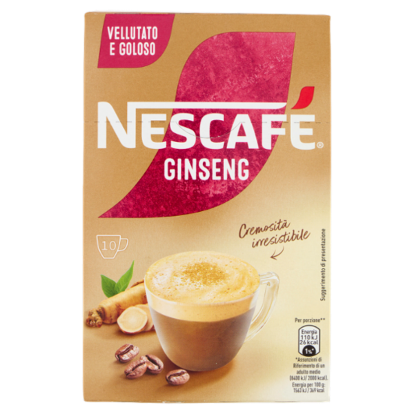 NESCAFÉ Ginseng Caffè Solubile con Ginseng, 10 bustine 70g