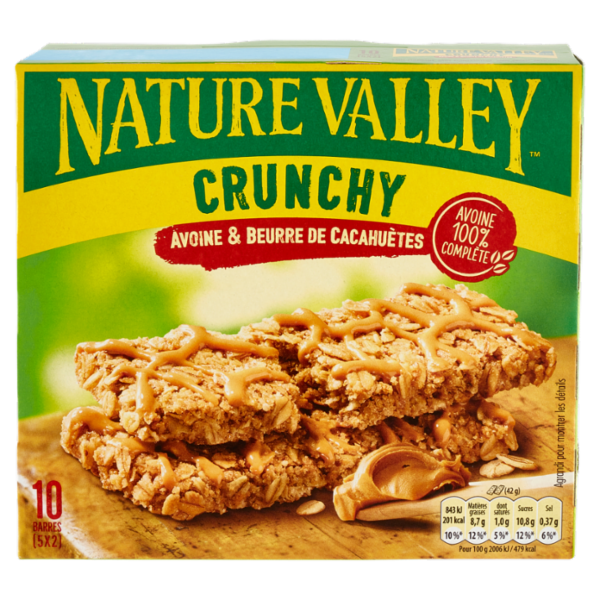 Nature Valley Crunchy Avoine & Beurre de Cacahuètes 5 x 42 g