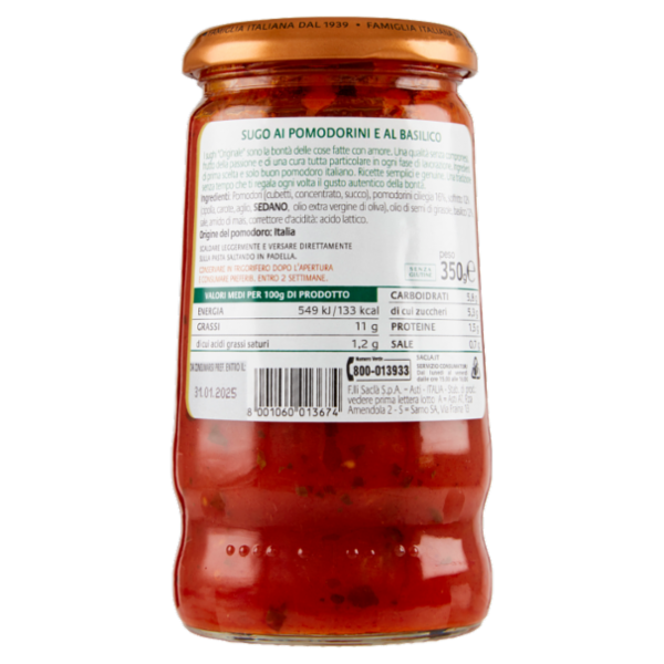 Saclà Originale con basilico 350 g