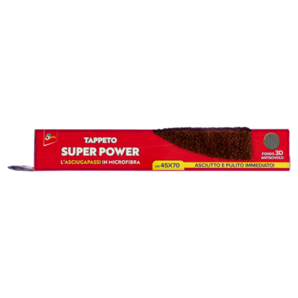 Super5 Tappeto Super Power cm 45x70 Marrone