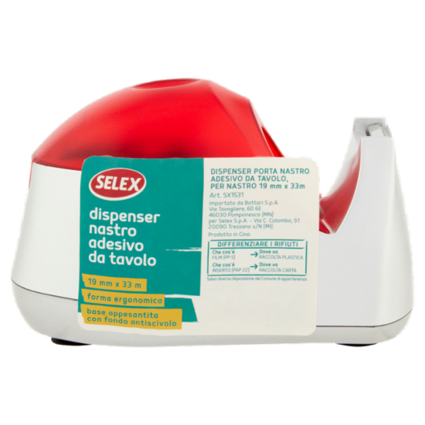 Selex Nastro Adesivo mm 19 X m 33 + Dispenser da Banco