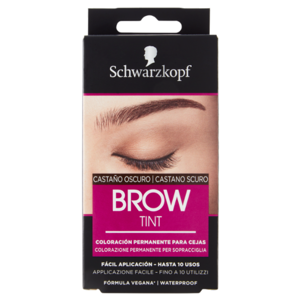 Schwarzkopf Brow Tint Castano Scuro Colorazione Permanente per Sopracciglia