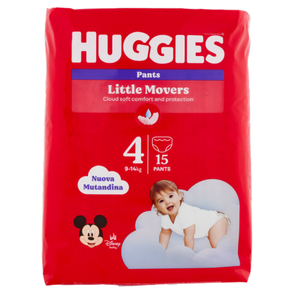 Huggies Little Movers Pants 4 9-14 Kg 15 pz