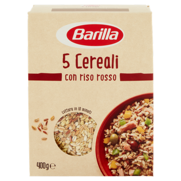 Barilla 5 Cereali con Riso Rosso Fonte di fibre 400 g