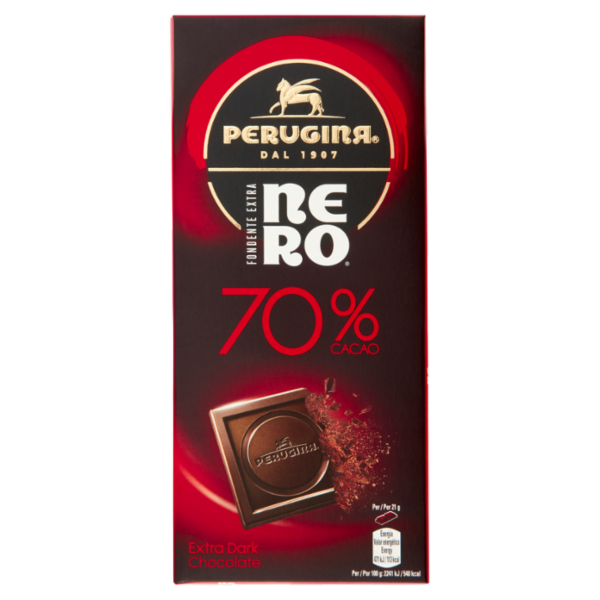 PERUGINA NERO Fondente Extra 70% Tavoletta Cioccolato Fondente 85g