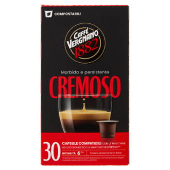 Caffè Vergnano 1882 Cremoso Capsule Compatibili Nespresso* 30 x 5,25 g