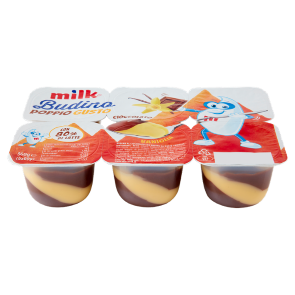 Milk Budino Doppio Gusto Cioccolato Vaniglia 6 x 60 g