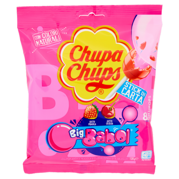Chupa Chups Big Babol 8 Lollipops 120 g