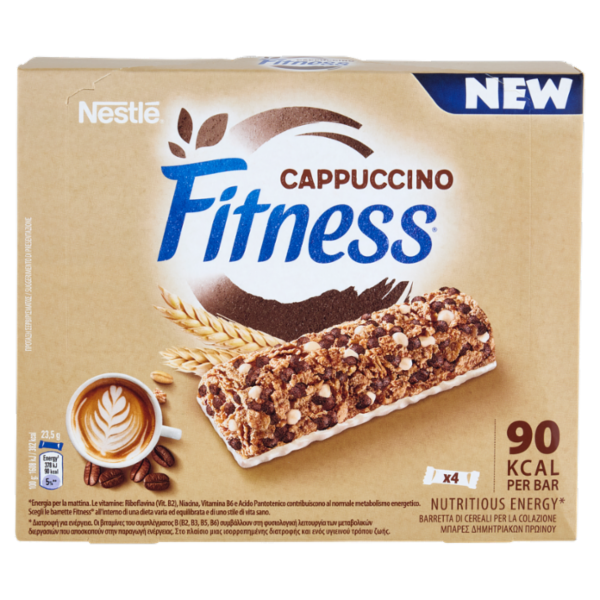 FITNESS Cappuccino Barrette Cereali Integrali gusto Cappuccino 4 pezzi da 23,5g
