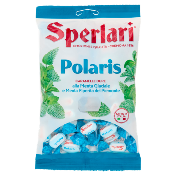 Sperlari Polaris Caramelle Dure alla Menta Glaciale e Menta Piperita del Piemonte 200 g