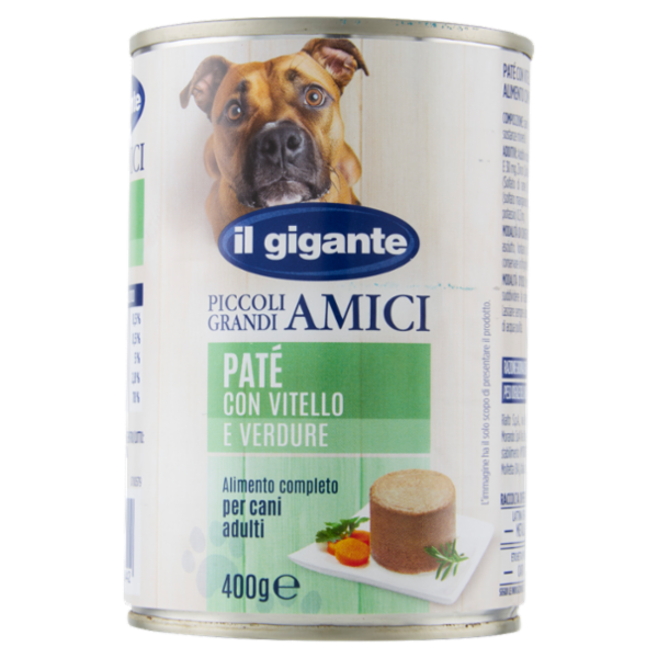 IL GIGANTE Piccoli Grandi Amici Paté con Vitello e Verdure 400 g