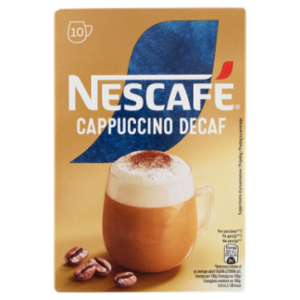 NESCAFÉ Cappuccino Decaf Solubile Decaffeinato, 10 Bustine 125g