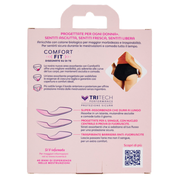 Nuvenia Mutandine Mestruali M Nero 1 pz