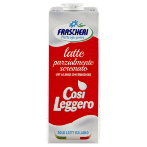Frascheri Latte Parzialmente Scremato UHT a Lunga Conservazione Così Leggero 1000 Ml