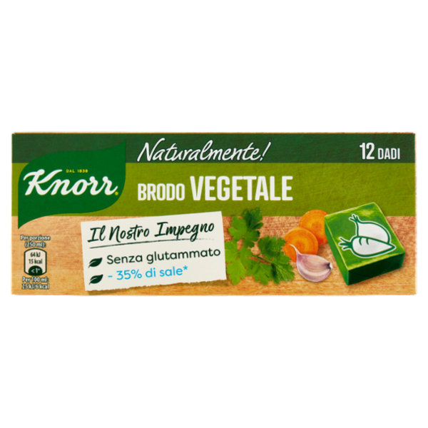 Knorr Naturalmente! Brodo Vegetale 12 Dadi 109 g
