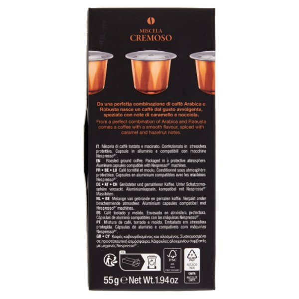 Pellini Miscela Cremoso Compatibili Nespresso* 10 Capsule 55 g