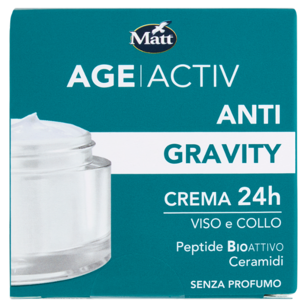Matt Age Activ Anti Gravity Crema 24h Viso e Collo Peptide Bioattivo Ceramidi 50 ml