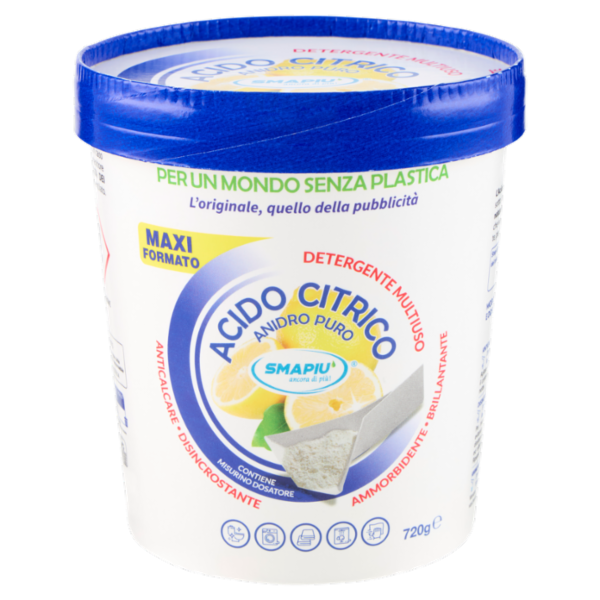 Smapiù Acido Citrico Anidro Puro 720 g