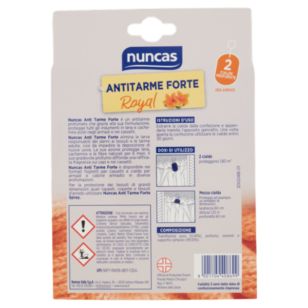 nuncas Antitarme Forte Royal 2 pz