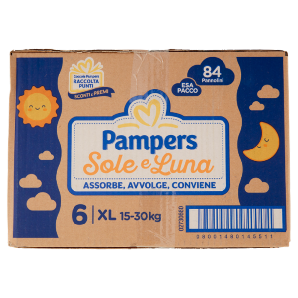 Pampers Sole e Luna XL 84 pz