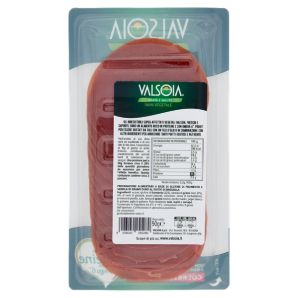 Valsoia Bontà e Salute Super Affettato Gusto Bresaola 90 g