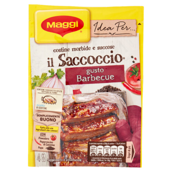 MAGGI il Saccoccio Gusto Barbecue Sacchetto e spezie per Costine al Forno 1 pezzo 30 g