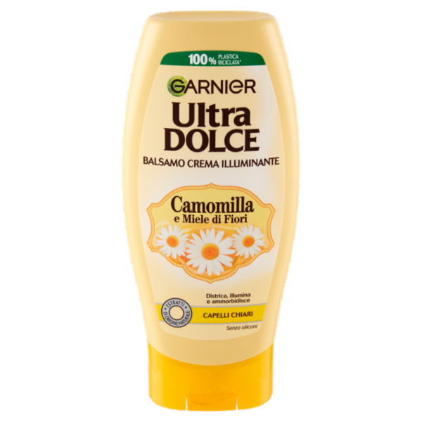 Garnier Ultra Dolce Balsamo all'estratto di Camomilla e Miele per capelli chiari, 200 ml