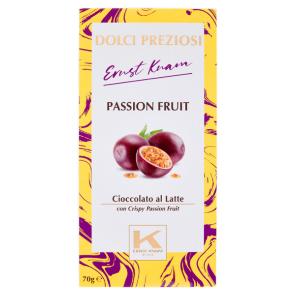 Dolci Preziosi Ernst Knam Tavoletta Cioccolato al Latte con Crispy Passion Fruit 70g