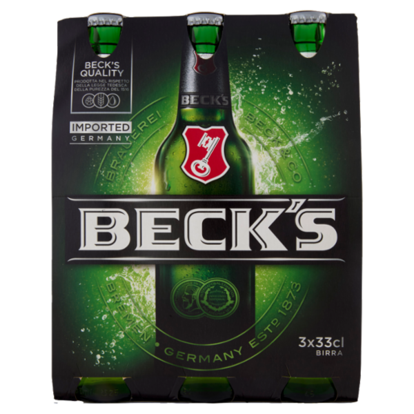BECK'S Birra pilsner tedesca bottiglia 3x33cl