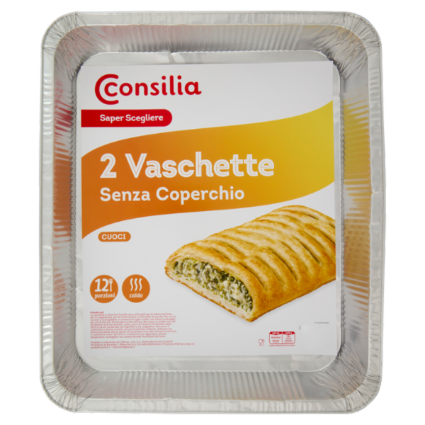 Consilia Saper Scegliere Vaschette Senza Coperchio 12 porzioni 2 pz